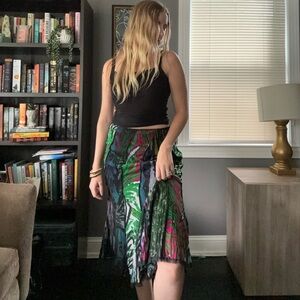 Vintage Vibrant Y2K Patterned Skirt